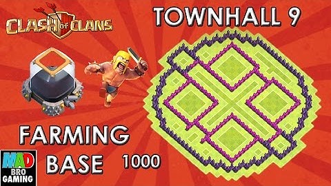 TH9 Dark Elixir FARMING (Anti Giant Air) 1000 - Clash of Clans Speed Build Town Hall 9 2015
