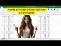 How to sort Data from excel table for clear insight!