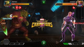Rintrah Hard Fight With😱Hawkeye, Daredevil, Starlord, Rogue, Vision🔥Marvel Contest Of Champions screenshot 5