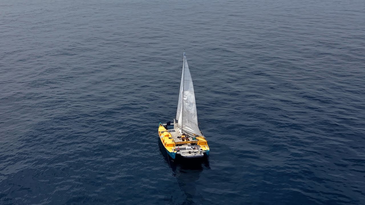 ⁣2 Days Alone at Sea On my Primitive Double-Canoe.