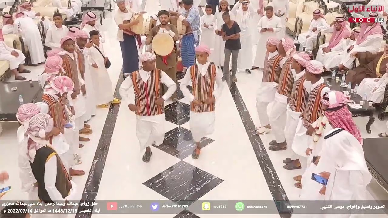 احتفال أبناء قبيلة المحازرة بزواج عبدالله وعبدالرحمن