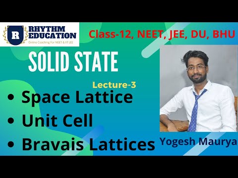 Solid State (Lecture-3) | Crystal Lattice, Unit Cell & It's Categories, Bravais Lattice | Rhythm Education