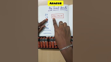 Big Friend Addition ||  Abacus Formula || +3=-7+10 || Tamil #shorts