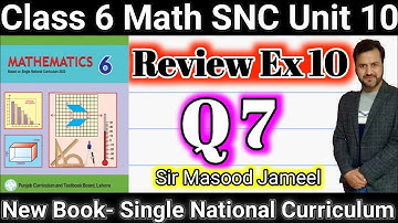 Class 6 Math SNC Review Exercise 10, Q7||Grade6 Math  New Book Geometry ||Single National Curriculum