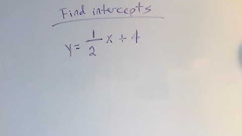Alg1 5I: Finding Intercepts of equations with fractions