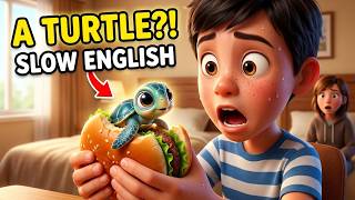 A Baby Turtle in a Burger! 🐢🍔 | Slow English Story (A2 Listening) | Boost English Podcast