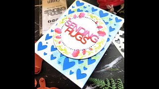 Unity Quick Tip: 2 Step Stamped Wreath + Inky Background