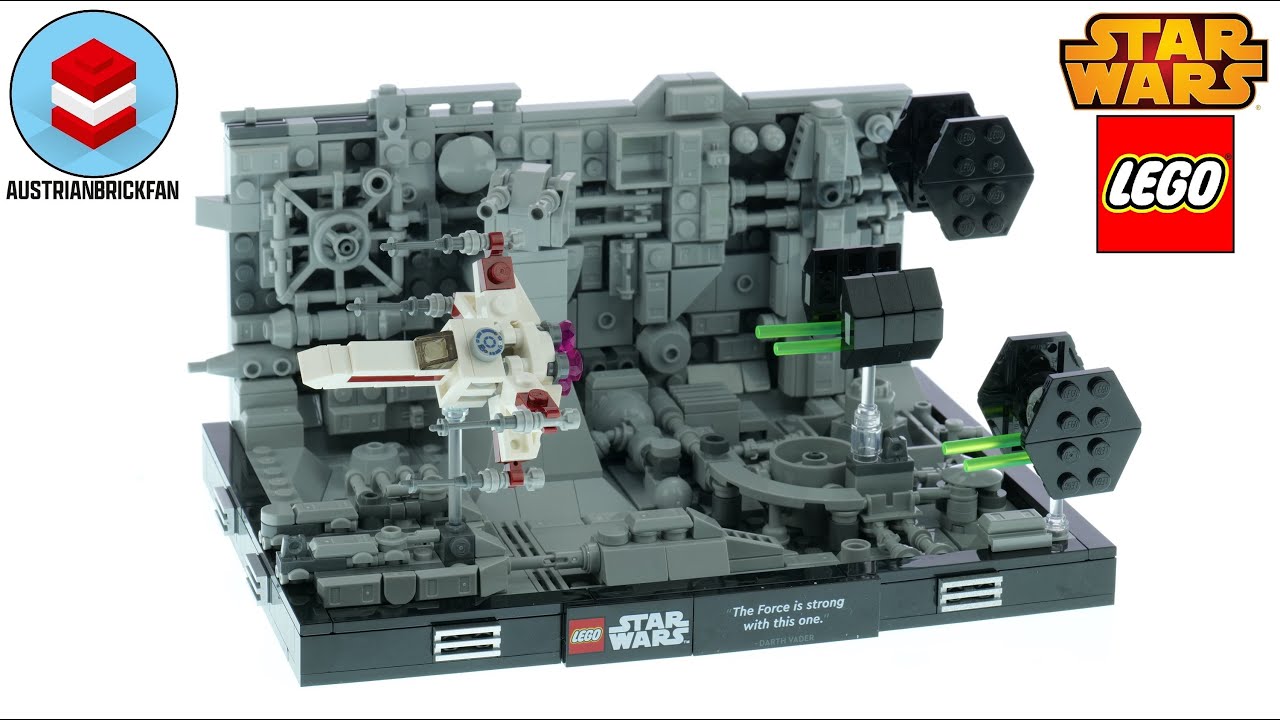 Lego Star Wars Death Star Trench Run Diorama 75329 Set for Adults, Room  Décor Memorabilia Gift with Darth Vader's TIE Advanced Fighter