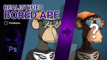 Bored Ape NFT REALISTIFIED Photoshop Timelapse