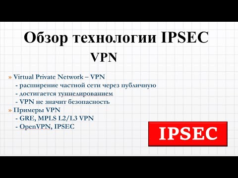 Видео: 5.1 IPSec - что это, как работает, зачем нужна? Обзор технологии