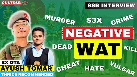 Negative WAT | SSB Psychology| SSB Interview | How to Write WAT ? #ssbwat #ssbinterview