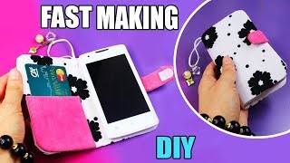 DIY FLIP PHONE CASE NO SEW & FAST WAY TO MAKE WITH CREDIT CARD HOLDER screenshot 5