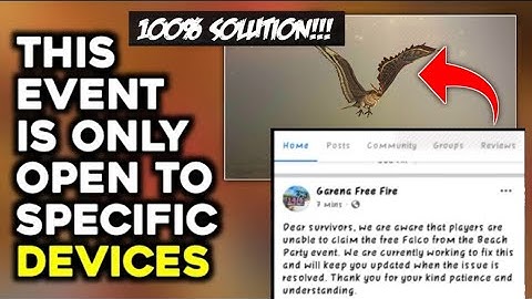 how to Claim Falco Pet || This event is only open to specific Devices ||  || Free Fire