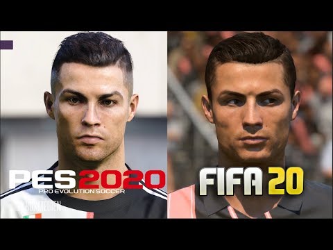 FIFA 20 Vs PES 2020 Player Faces All Famous Players (Messi, Ronaldo, Neymar Etc.)