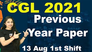 CGL Pre Paper Solution II 13 August 2021 1st Shift | By Mona Ma'am