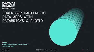 Power S&P Capital IQ Data Apps with Databricks and Plotly