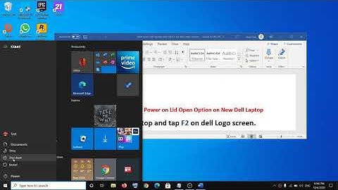 How to Disable or Enable Power On Lid Open Option on New Dell Laptop