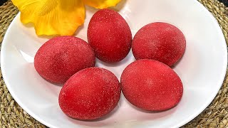 SO YOU HAVEN'T DYED EGGS RED YET❗️How to paint eggs in an original way for Easter 2024 RED EGGS