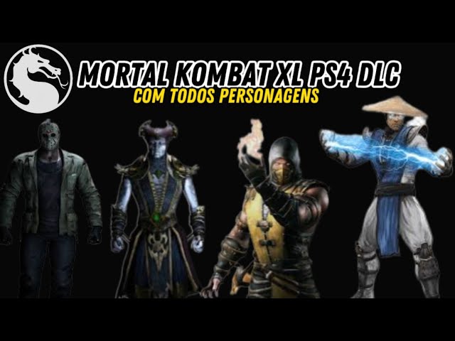 MORTAL KOMBAT XL PS4 DLC COM TODOS OS PERSONAGENS DESBLOQUEADO 