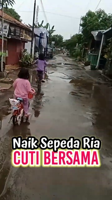 naik sepeda di hari Cuti Bersama #cutie #libur #sepeda
