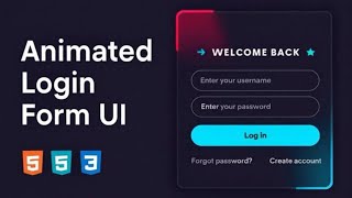 Mind-Blowing Neon Login Form Using Only HTML & CSS | Modern UI Animation Tutorial (No JavaScript)
