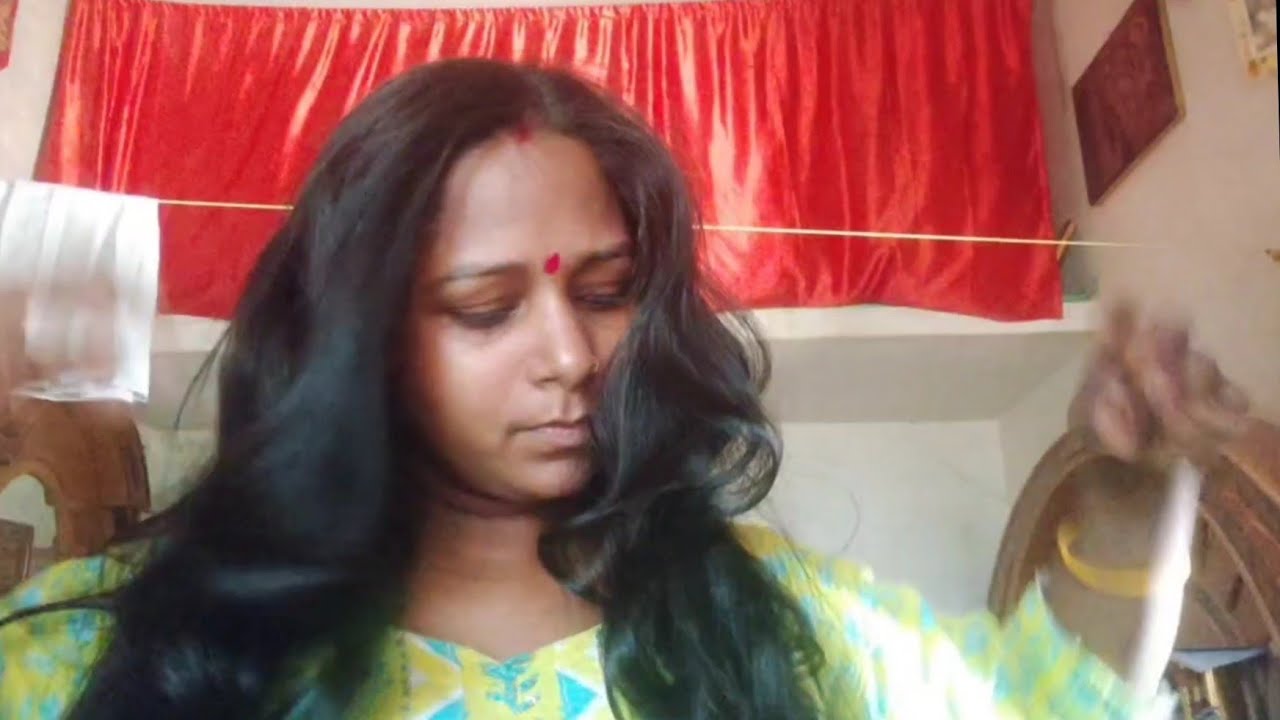 Heavy hair oiling my hair ll head massage and hair combing haircut vlog