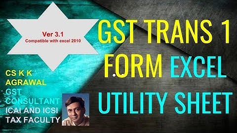 ver 3.1 GST Trans 1 Excel utility sheet (Improved version)