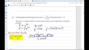 QUOTIENT RULE NCEA L3 CALCULUS WITH WORKED EXAM EXAMPLE