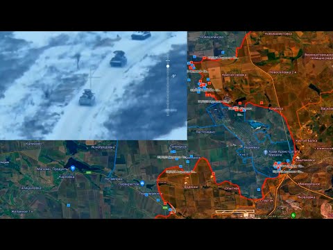 Карта боевых действий на Украине и в России. Кадры атаки к северо-востоку от Авдеевки
