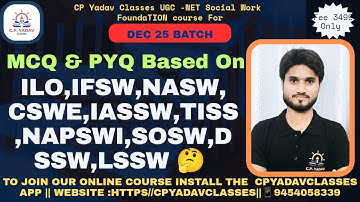 Organization Based MCQ & PYQ || UGC -NET Social Work For Dec 25 Batch || By Vivek Tiwari Sir 