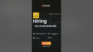 Job Opening 🔔 | Full Stack Developer