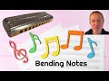 3 Octaves scale from 10 hole Harmonica.Examples of Note Bending