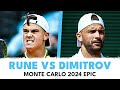 EPIC BATTLE: Holger Rune vs Grigor Dimitrov Highlights | Monte Carlo 2024