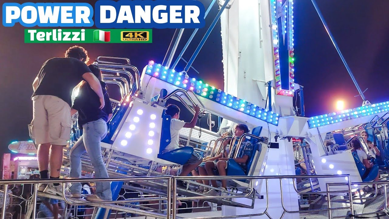 THE POWER DANGER Ride Giostre 2025 🇮🇹 Terlizzi 4K