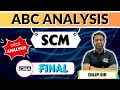 CMA FINAL SCM | ABC ANALYSIS | DILIP SIR | GYAN SAGAR CLASSES |