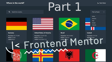 Attempting the FrontendMentor.io REST Countries API with color theme switcher (Part 1)