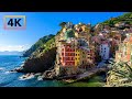 Cinque Terre. Walking around VIII centuries streets. Live sound 4K 60fps