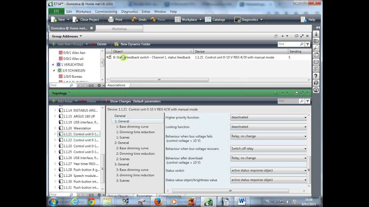 KNX ETS4 Terugmelding - YouTube
