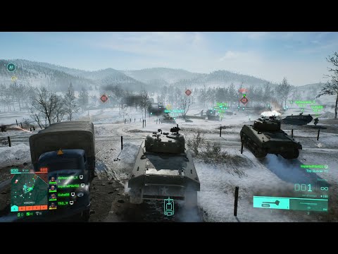 Battlefield 2042: Portal Gameplay - BF1942 - 120 Player Conquest Battle of the Bulge (Sherman Tank)