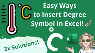 Two Simple Ways to Insert the Degree Symbol Into Excel🌡️ | Boost Your Spreadsheet Skills!