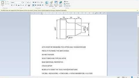 Lathe machine operations on Mastercam X5  Part - 1