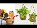 Make Beautiful Flower Baskets From Discarded Plastic Bottles | Hanging Plants Ideas