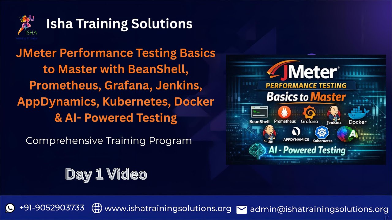 JMeter Performance Testing Basics to Master Day1 on 8th Jan.Contact us ...