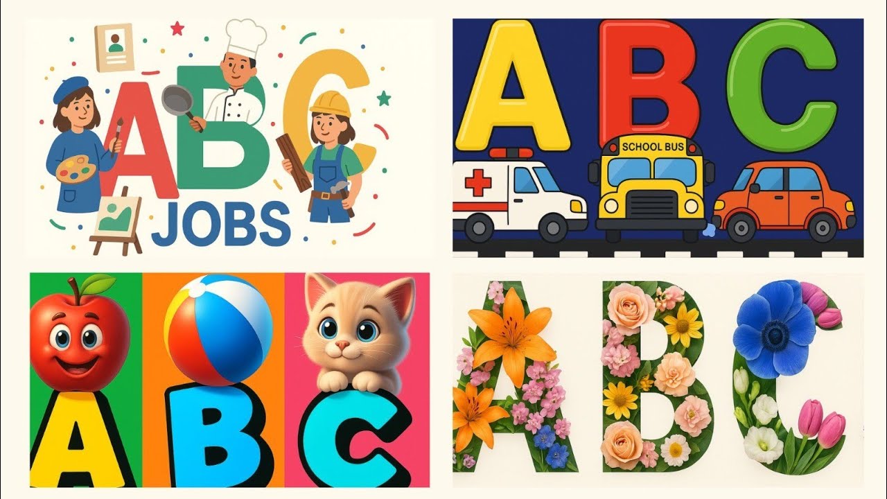 "From A to Z: Transport, Insects, Flowers & Alphabet Learning"