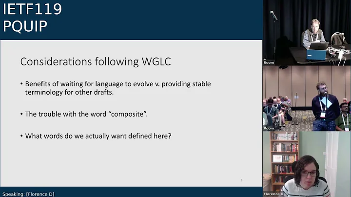 IETF 119: Post-Quantum Use In Protocols (PQUIP) 2024-03-19 07:30