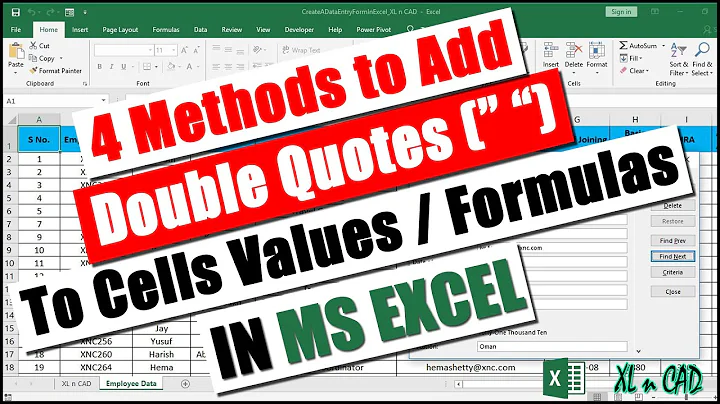 Add Double Quotes around cell values in MS Excel (4 methods)