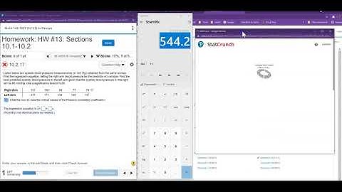 Finding a Linear Regression Equation in StatCrunch