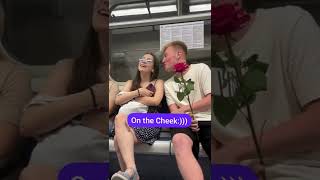 On The Cheek Got Kiss In Metro