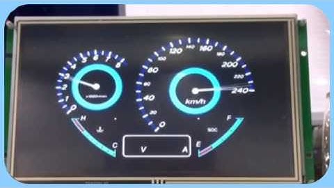 STONE Intelligent TFT LCD Display&Command Solution - Application 1 -  Vehicle Speed Dial Pannel