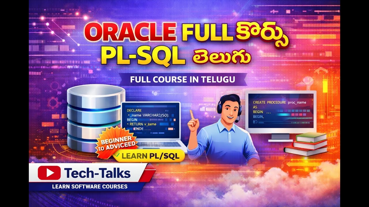Oracle PL-SQL Full కోర్సు తెలుగు #tech #sql #plsql#programming#oracle # ...